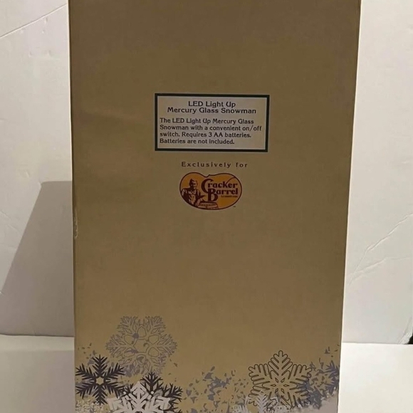 Glass Snowman Figurine with LED Lights - Picture 6 of 7